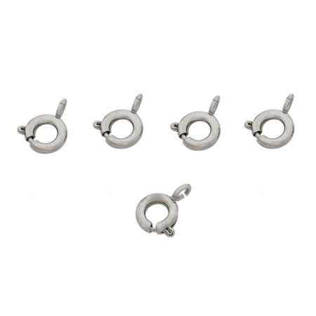 4AR239 Замок для бус кольцо 6мм, 5шт/упак, Astra&Craft (Никель)
