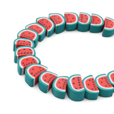 ZZ1437 Бусины из полимерной глины 'Арбуз', 50 (+/- 3)шт/упак, Astra&Craft