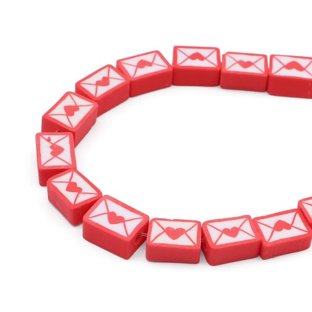 ZZ1426 Бусины из полимерной глины 'Любовное письмо', 50шт/упак, Astra&Craft