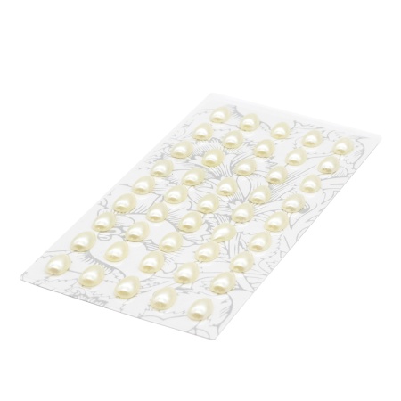 ASS1272 Декоративные наклейки 'Жемчуг', 6*10 мм, Astra&Craft (Z24 молочный)