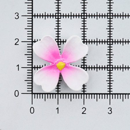 LR15-4613 Декор для рукоделия 'Цветок', розовый/желтый, 6 шт/упак