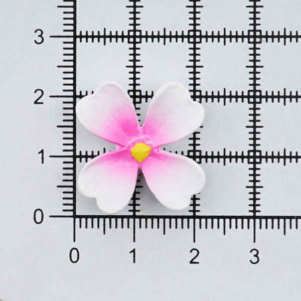 LR15-4613 Декор для рукоделия 'Цветок', розовый/желтый, 6 шт/упак