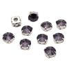 РЦ012НН8 Хрустальные стразы в цапах круглой формы, фиолетовый 8 мм, 10 шт. Astra&Craft