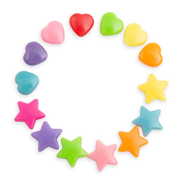 CN2038-6575 Бусины 'Звездочки и сердечки', пластик, 2*20гр Astra&Craft