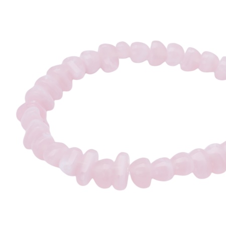 2344 Бусины пластиковые, акрил, прозрач. в цвете, галтовка, 2*6мм, 50гр Astra&Craft (ad075 розовый кварц)