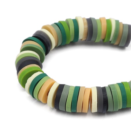 Бусины плоские из полимерной глины 6мм 500г, Astra&Craft (B31 хаки микс)