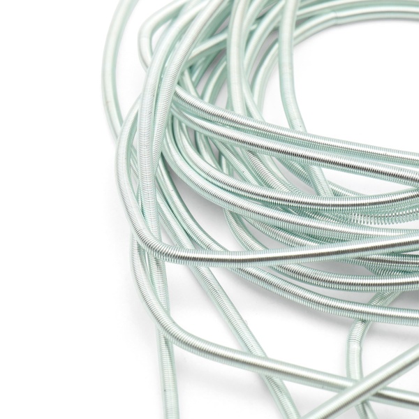 КМ013НН1 Канитель гладкая матовая Светло-бирюзовый 1 мм 5 грамм +/- 0,1 гр.