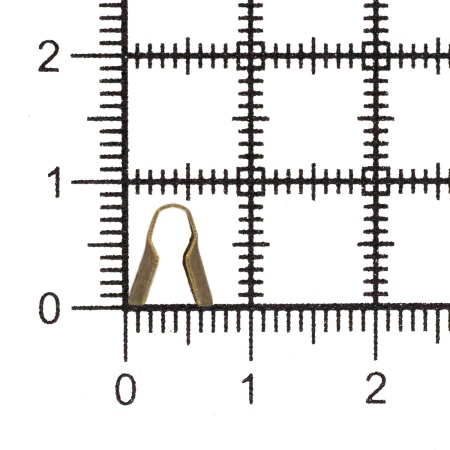 4AR2029 Концевик-зажим для шнура, 2 мм, 10шт/упак, Astra&Craft (латунь)
