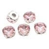 РЦ010НН10 Хрустальные стразы в цапах круглой формы, розовый 10 мм, 5 шт. Astra&Craft