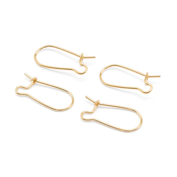 OTH1514 Основа 'Крючок с замком' , 0,7*17,8*9,8мм, 4шт/уп (золото)