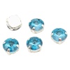 РЦ013НН10 Хрустальные стразы в цапах круглой формы, голубой 10 мм, 5 шт. Astra&Craft
