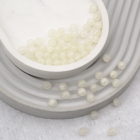 1301131 Бусины стеклянные 'Нефритовое кракле' 6мм, упак/59шт., Astra&Craft (5 кремовый)