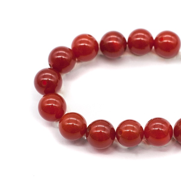 4AR307 Бусины красный агат 8мм, 12шт/упак, Astra&Craft