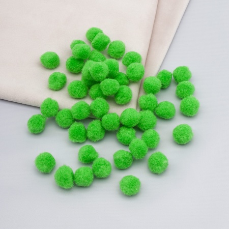 Помпоны декоративные 15мм, 50шт/упак, Astra&Craft (PA-008 зеленый)