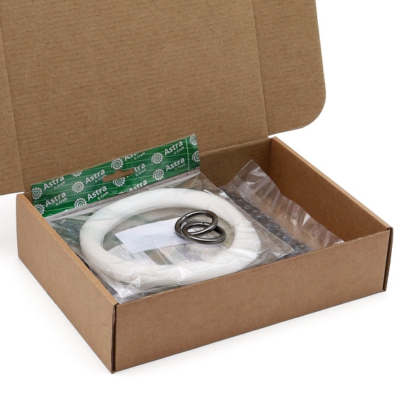 Набор для плетения сумки из бусин 8 мм черный жемчуг, Astra&Craft