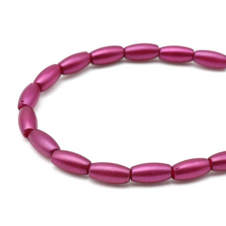 4AR293/294 Бусины пластиковые, 'жемчуг', цветные, рис, 3*6мм, 15гр, Astra&Craft (бордово-фиолетовый)