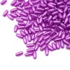 4AR293/294 Бусины пластиковые, 'жемчуг', цветные, рис, 3*6мм, 15гр, Astra&Craft (ярко-сиреневый)
