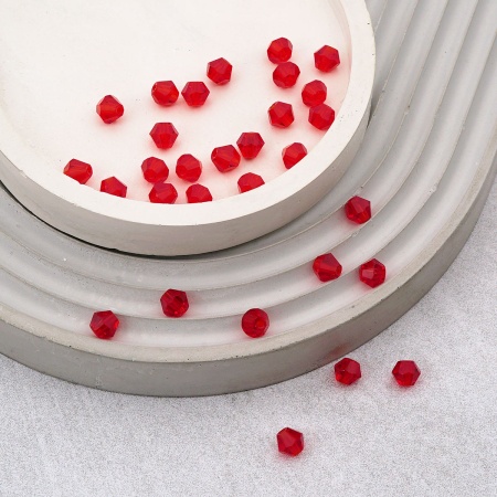 Z-439 Бусины стеклянные, 6*6 мм, упак./30 шт., Astra&Craft (806 красный)