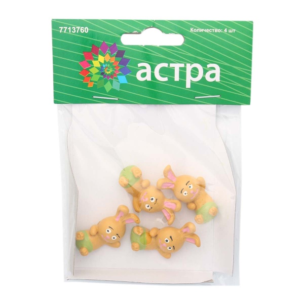 LR15-4591 Декор для рукоделия 'Зайка', 4 шт/упак