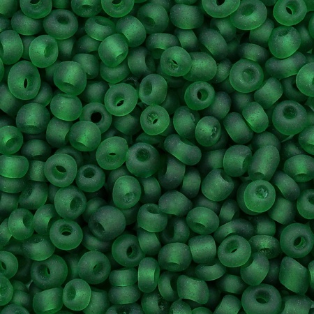 Бисер, (стекло), 11/0, упак./20 гр., Astra&Craft (M7В зеленый/прозр.матовый)