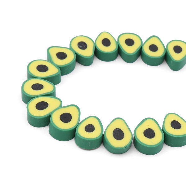 ZZ1418 Бусины из полимерной глины 'Авокадо', 50 (+/- 3)шт/упак, Astra&Craft