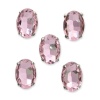 ОЦ007НН1014 Хрустальные стразы в цапах овальной формы, розовый 10х14 мм, 5 шт.