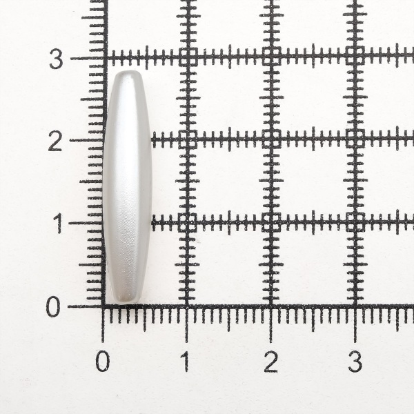 2530 Бусины пластиковые, 'жемчуг', белые, рис, 27*6мм, 42шт/упак, Astra&Craft (белый)