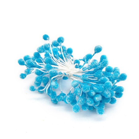 AR562 Тычинки для искусственных цветов, 6см (синий)