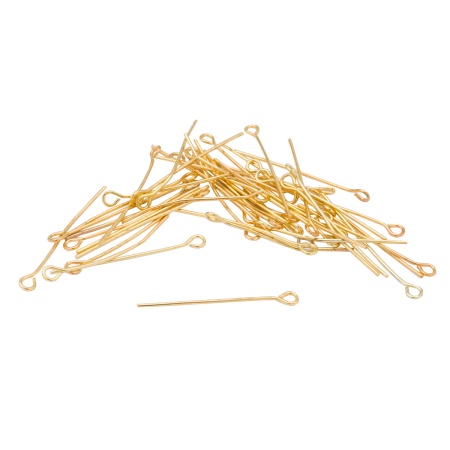 Штифты с петлей 30мм, 50 (+/-5)шт/упак, Astra&Craft (золото)