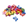4AR401 Бусины деревянные, цветной микс, бабочки, 15гр, 25шт/упак, Astra&Craft