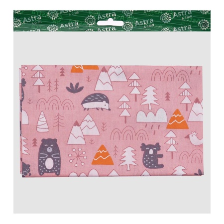 PAT01-01 Ткань для рукоделия 'Зверята' (100% хлопок), 50*50см*1шт/упак Astra&Craft