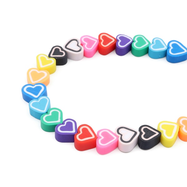 ZZ1354 Бусины из полимерной глины 'Сердечки', 300шт/упак, Astra&Craft