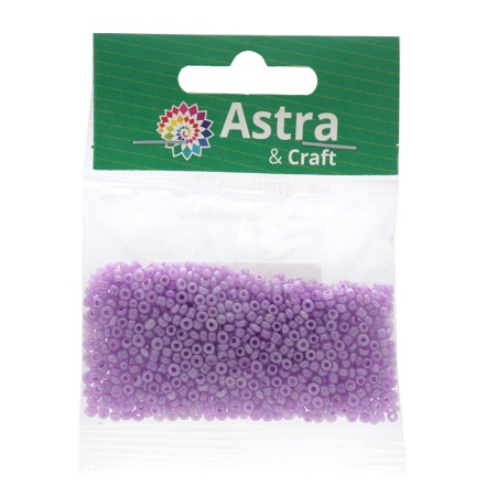 Бисер, (стекло), 11/0, упак./20 гр., Astra&Craft (150 сиреневый/жемчужный)