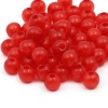 2006 Бусины пластиковые, полупроз., цветные, круглые, 6мм, 20гр, 170(+/-10)шт/упак,Astra&Craft (AD049 красный)