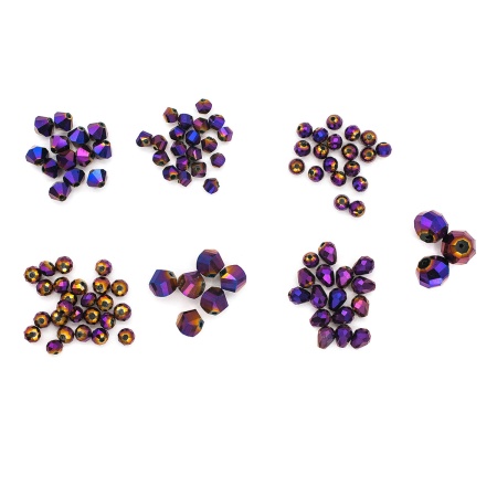Набор стеклянных бусин 'Вечерний фиолетовый', 70+/-2 шт, Astra&Craft