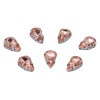 АЦ018НН610 Хрустальные стразы в цапах формы 'капля', персиковый, 6х10мм, 7шт