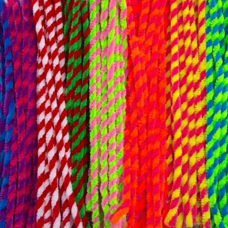 Проволока синельная для творчества 'Спираль двухцветная' 6мм*300мм, 8 цветов, 100шт/упак Astra&Craft