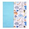 PAT02-05 Набор тканей 'Динозаврики' голубой (100% хлопок) 50*50см, 2шт/упак, Astra&Craft
