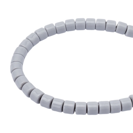 2141 Бусины пластиковые, цилиндр, 5*6мм, 50гр Astra&Craft (023 серый)