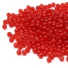 2004 Бусины пластиковые, полупроз., цветные, круглые, 4мм, 20гр, 600(+/-20)шт/упак, Astra&Craft (AD049 красный)