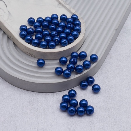 (7706546/7738650) Бусины круглые, пластик, 10мм, 500гр Astra&Craft (041 NL синий)