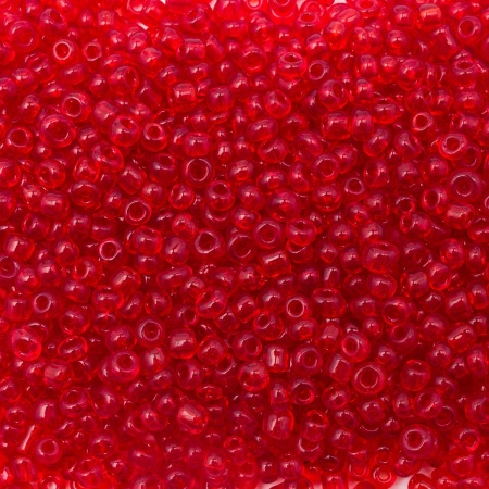 Бисер, (стекло), 11/0, упак./20 гр., Astra&Craft (5В бордовый/прозрачный)