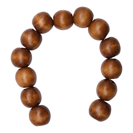 Бусины деревянные,натуральные, круглые, 16мм, 50гр, 40(+/-2) шт/упак, Astra&Craft (коричневый)
