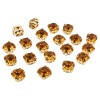 ЗЦ013НН66 Хрустальные стразы в цапах круглые (золото) медовый 6*6мм, 20шт/упак Astra&Craft