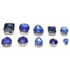 МФ-11 Хрустальные стразы в металлических цапах, форма страз: МИКС, сапфир, 10 шт/упак Astra&Craft
