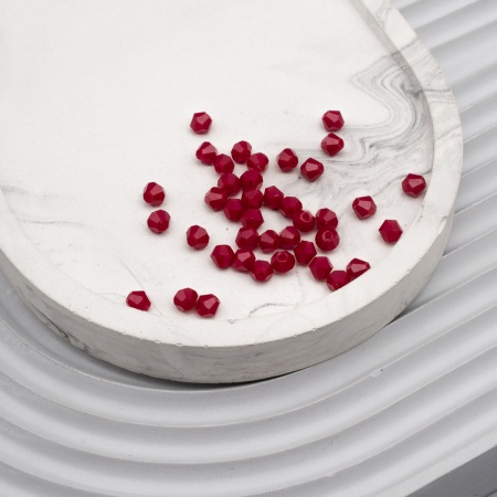 Z-439 Биконус Бусины стеклянные, 4*4 мм, упак./40 шт., Astra&Craft (841 темно-красный)