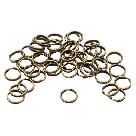 4AR255/256 Кольцо соединительное двойное, 8мм, 50шт/упак, Astra&Craft (Латунь)
