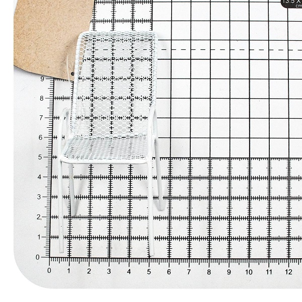 KB3249B Металлический мини стул, белый 4,5*4,5*3,5*8см Astra&Craft