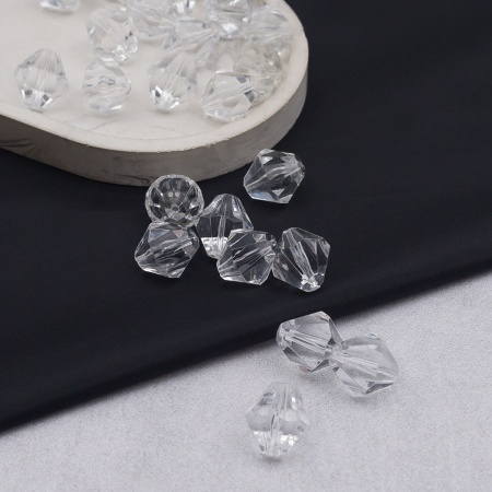 (684982) 4850 Бусины ромбовидные акрил, 16мм, 500гр. Astra&Craft (1 прозрачный)