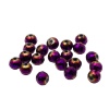 11379 Бусины стеклянные, гальваника, граненые, круглые, 6мм, 20шт/упак (4-фиолет)